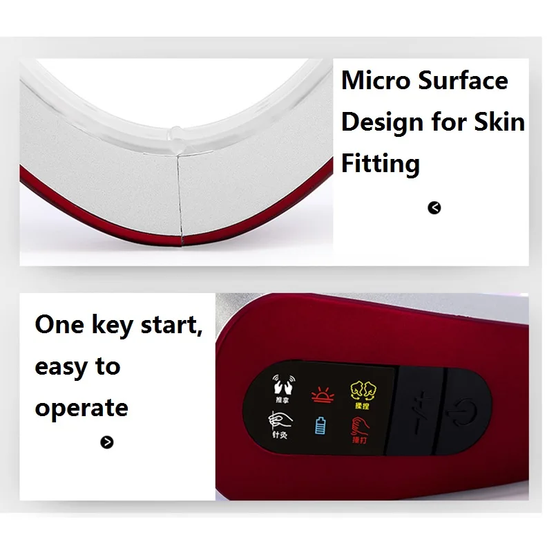  Thin Face Artifact Micro-current Facial Massager Face-lifting Instrument V Face Thin Masseter Red B