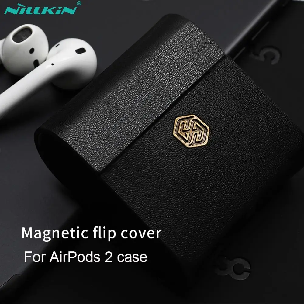 

NILLKIN PU Leather Case For AirPods Pro case for AirPods 2 Wireless Earphone Charging Case Compatible with Qi wireless Charger