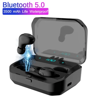 

TWS Bluetooth 5.0 Wireless Earbuds LED Display Headset Stereo Sport Handsfree Earphone HiFi Sound Gaming Waterproof Earphone G12