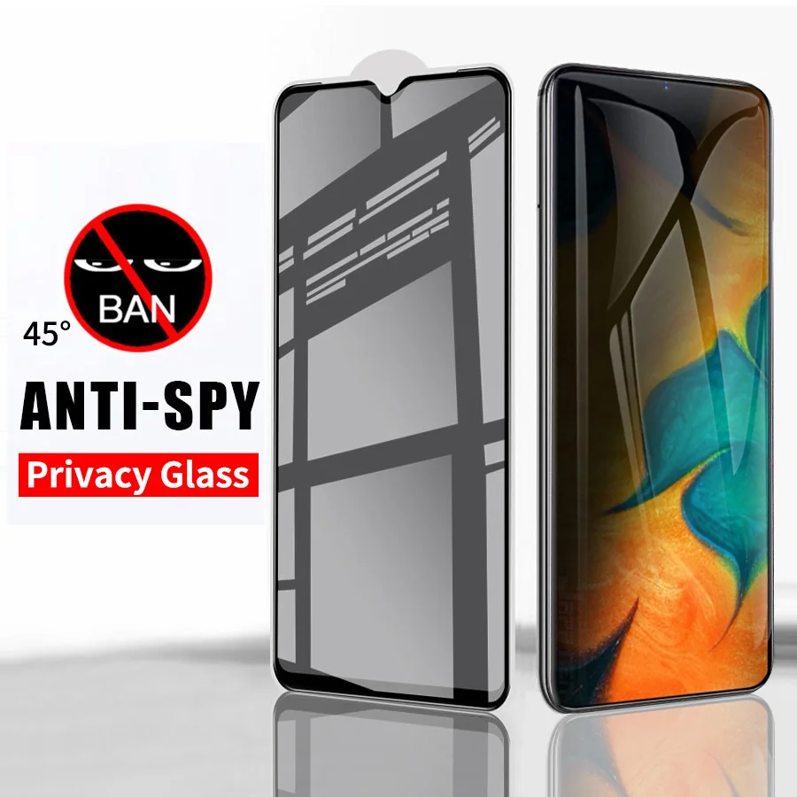 

Full Glue Cover Privacy Tempered Glass For Samsung Galaxy S10e A10 A30 A40 A50 A60 A70 A80 A90 M10 M20 M30 M40 Anti-Spy Glass