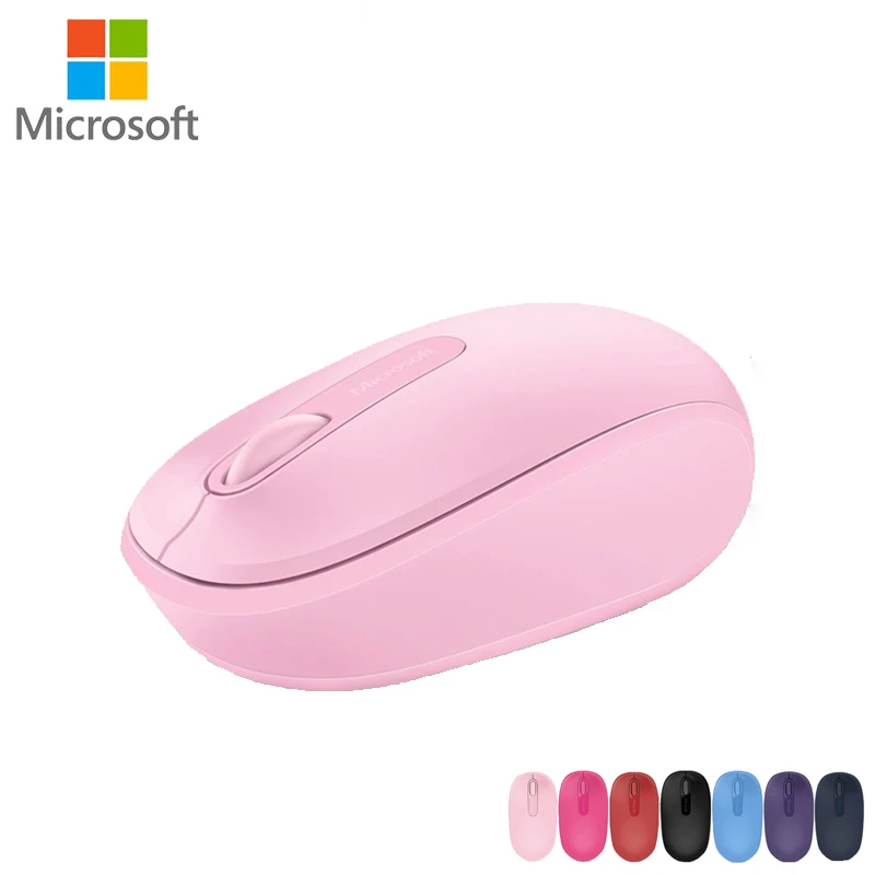 Microsoft 1850 2 4 ГГц Беспроводная мышь портативная мини офисная розовая оригинальная