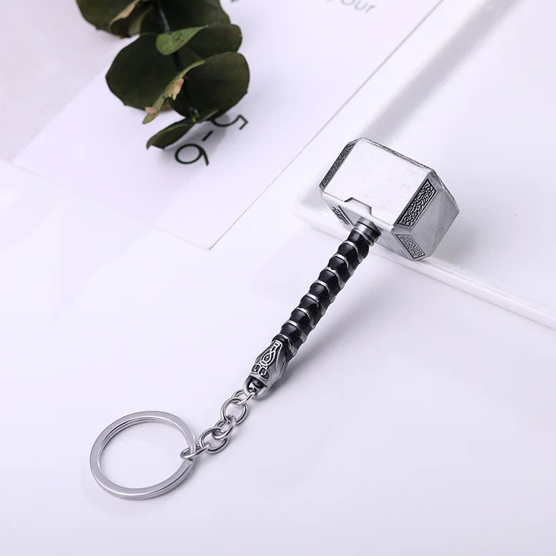

Marvel Raytheon Keychain Metal Hammer Keyring Avengers Keychain Movie Surrounding Gifts Men's Gifts Free postage