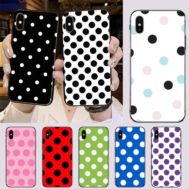 Чехол в горошек для iPhone 11 12 pro XS MAX 8 7 6 6S Plus X 5S SE 2020 XR | Мобильные телефоны и