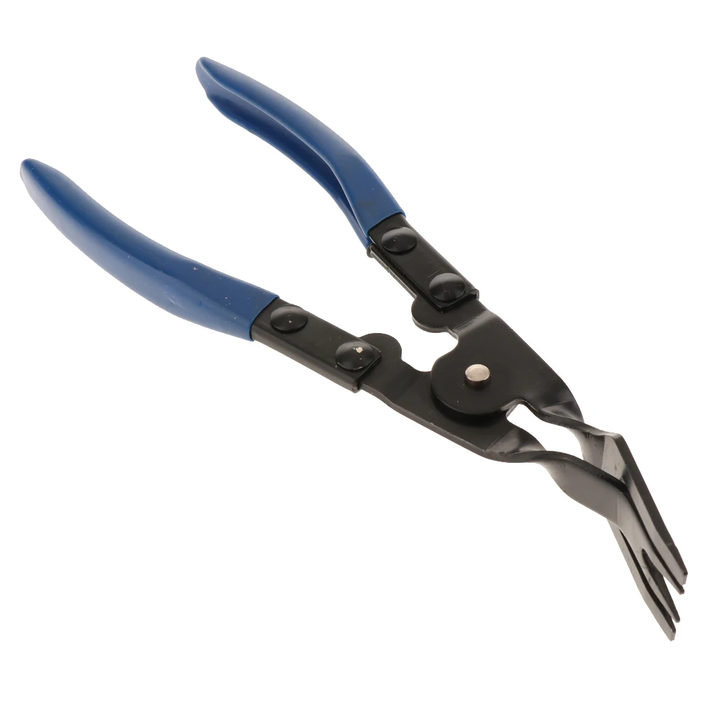 Clip Pliers & Fastener Remover - Auto Upholstery Repair Kit with Rubber Handle for Car Door Panel Dashboard