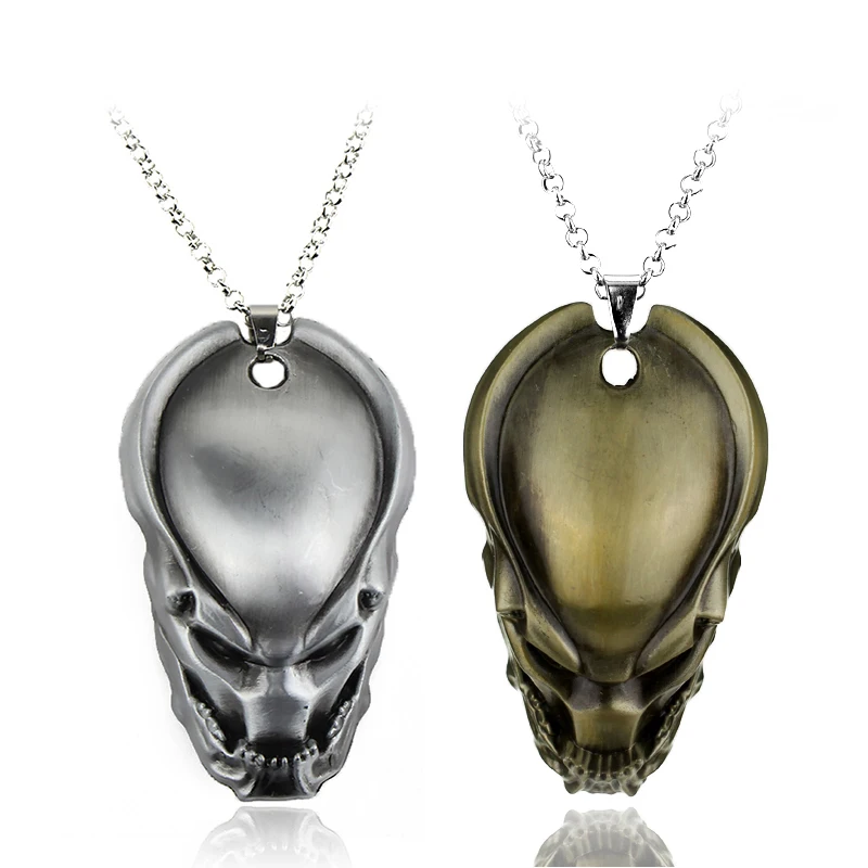 Горячая AVP Alien ожерелье s Маска хищника ожерелье Металлические ожерелья из сплава герои для мужчин Ювелирные изделия Подарки