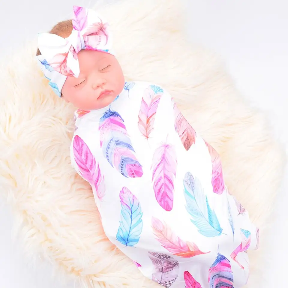 baby girl swaddle blanket with bow