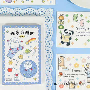 

30sheets/LOT Happy formula hand drawn cartoon animal cute panda art card postcards/Greeting Card/wish Card