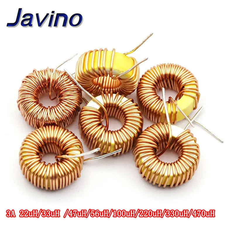 10PCS Toroid Inductor 3A Winding Magnetic Inductors 22uH 47uH 100uH 220 470 UH