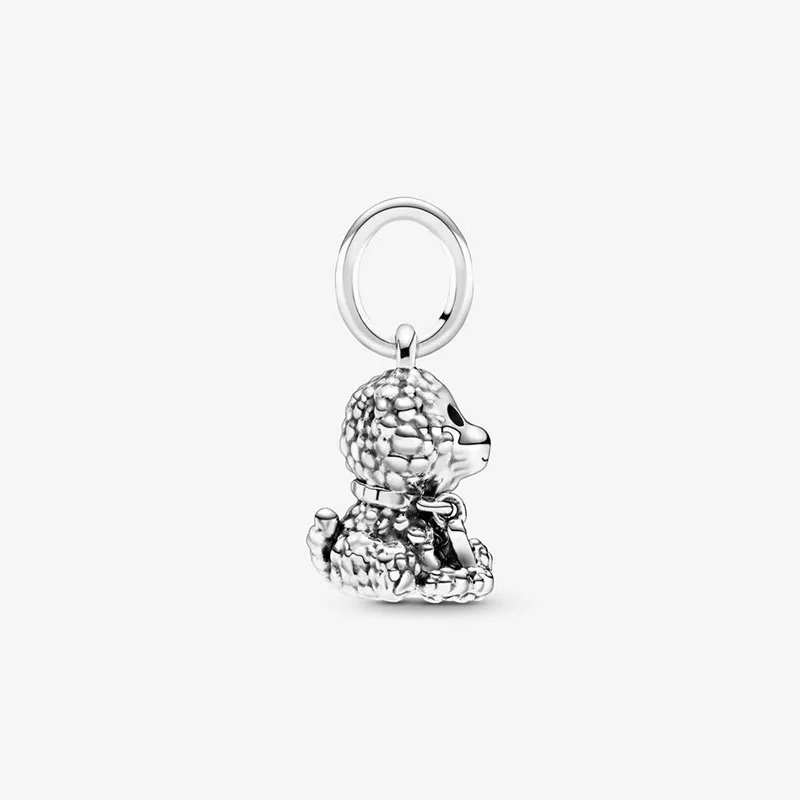 2020 Spring New 925 Sterling Silver Beads Poodle Puppy Dog Dangle Charm fit Original Pandora Bracelets Women Fashion DIY Jewelry 4