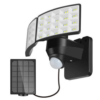 

3 Modes Solar Light Dual Head Solar Lamp PIR Motion Sensor Spotlight Waterproof Outdoor Adjustable Angle Lights For Garden Wall