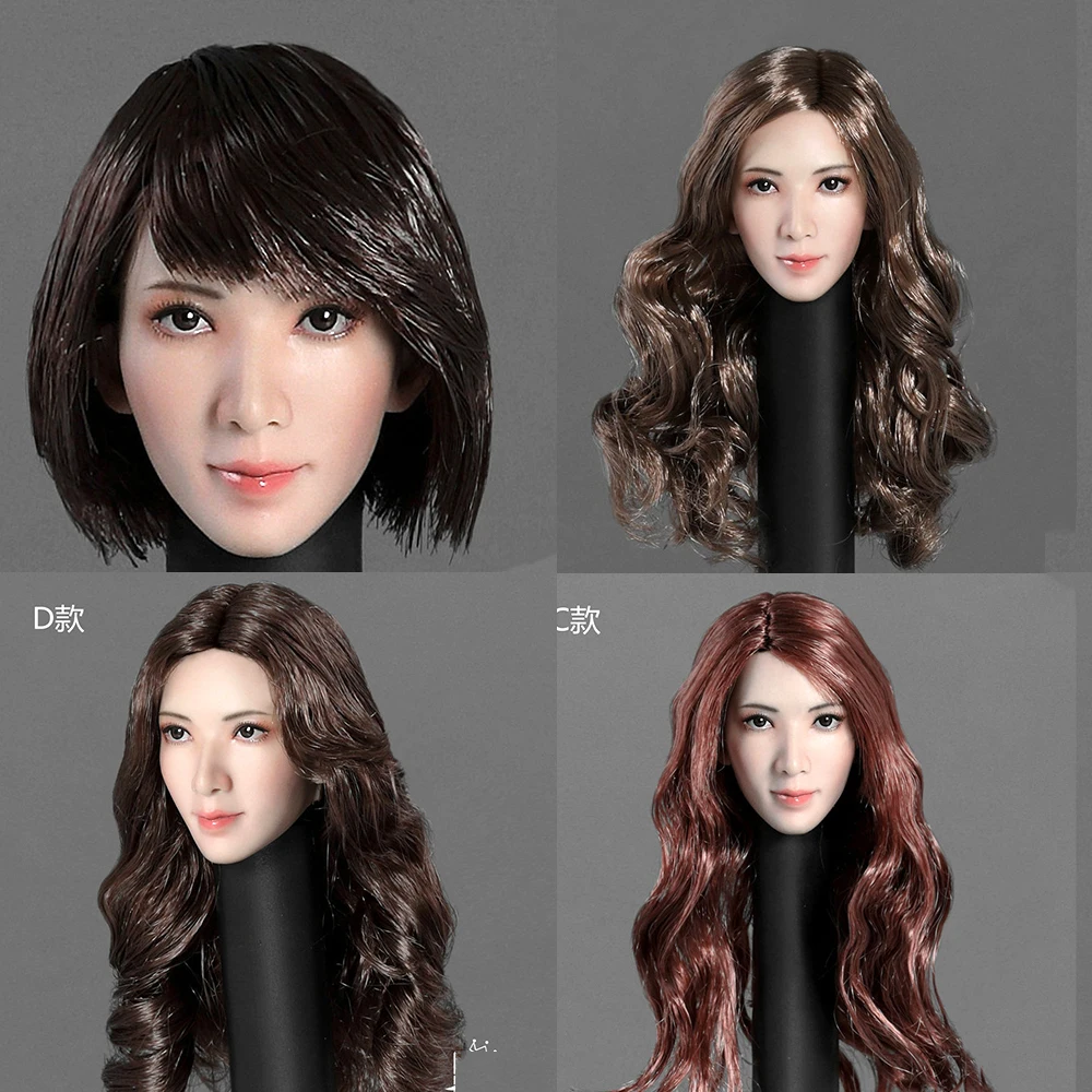 

1/6 scale beauty pale skin woman head SK001 1/6 Scale Asian Beauty Lin Chi-ling Head Carving Fit 12" Pale Figure Body