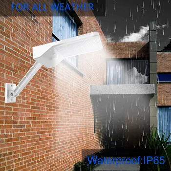 

48 Led Remote Solar Lights Outdoor 180° Adjustable Angle Security Night Light Wireless Motion Sensor Remote Control 3 Lighting M