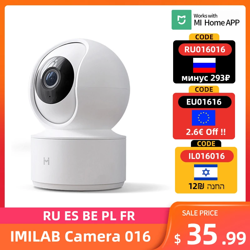IP-камера Xiaomi IMILAB 016 Введите код: RU016016 сразу скидка 293₽，радионяня приложение Mi Home