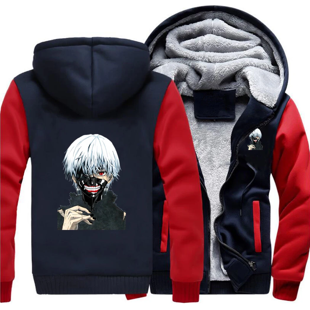 Японские Аниме Tokyo Ghoul черные свободные толстовки с капюшоном уличные куртки топ