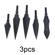 3 шт черные ивы Broadheads стрельба из лука углеродный стальной наконечник стрелы практические советы