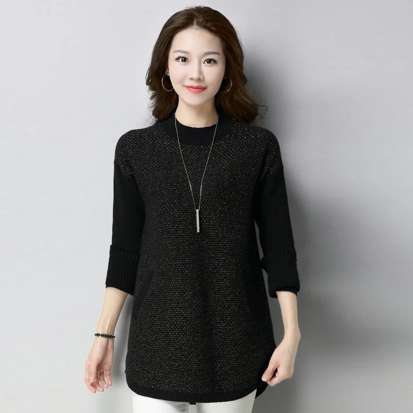 

Chunky Knitted Pullover Sweater Women Autumn Winter Warm Soft Jumper Mujer Red Black Caramal Colour Knitwear Braided Garment