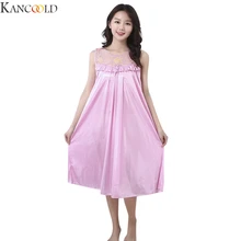 KANCOOLD модная Милая Домашняя одежда, Ночные Рубашки, Топы, летняя новинка, женская ночная рубашка без рукавов, одноцветная Пижама с рукавами, Новое поступление