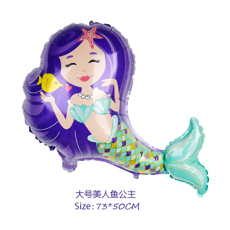 purple mermaid Вечерние баннеры с изображением русалки для девочек на день рождения, гирлянды с изображением хвоста русалки, украшения для детского душа - Color: purple mermaid