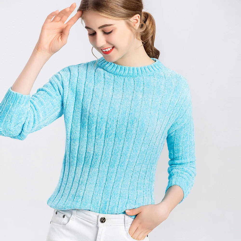 Womens Sweaters 2020 Winter Womens Knitted Sweater Casual Women Tops Warm Loose Clothing O-neck Sweaters Threaded Women Pullover Womens Sweaters 2020 Winter Womens Knitted Sweater Casual Women Tops Warm Loose Clothing O-neck Sweaters Threaded Women Pullover