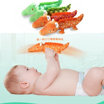 

Multi-style Cute Crocodile Baby Holding Rattle Development Training Toy Soft Plush Animal Hand Bell Itching Crib Music Toy