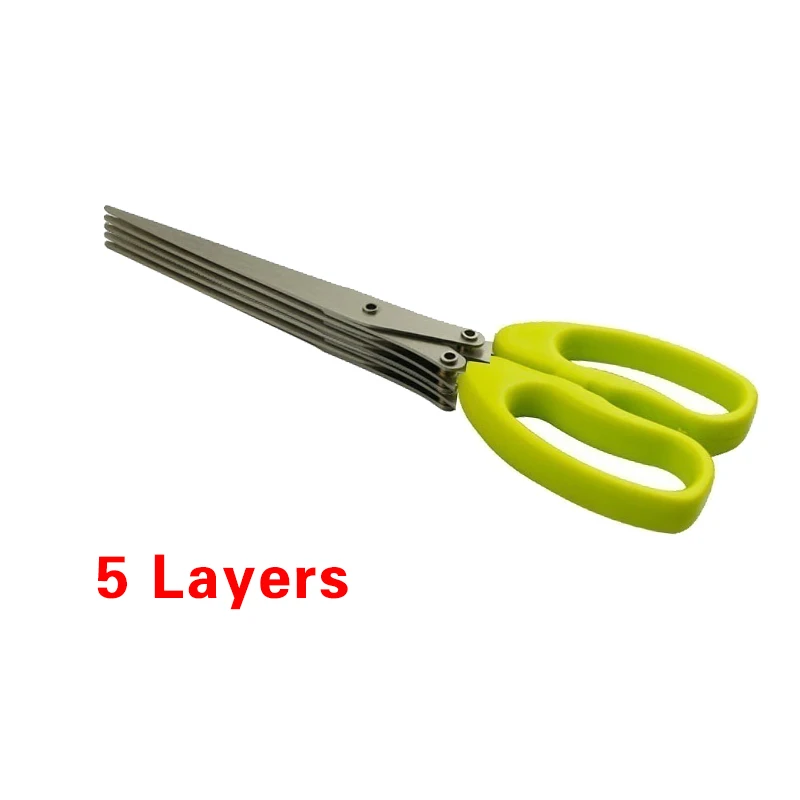 5 Layers 15CMMinced 5 слоев Basil Rosemary кухня Многослойные Ножничные измельченные нарезанный скальон резак трав Laver специи повара инструмент для резки - Цвет: 5 Layers