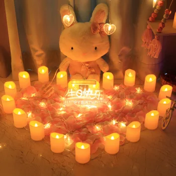 

2020 New LED Candle Light String Room Decoration USB Power Hear Design Lamp Birthday Wedding Light Christmas Light 1.5M 10LED