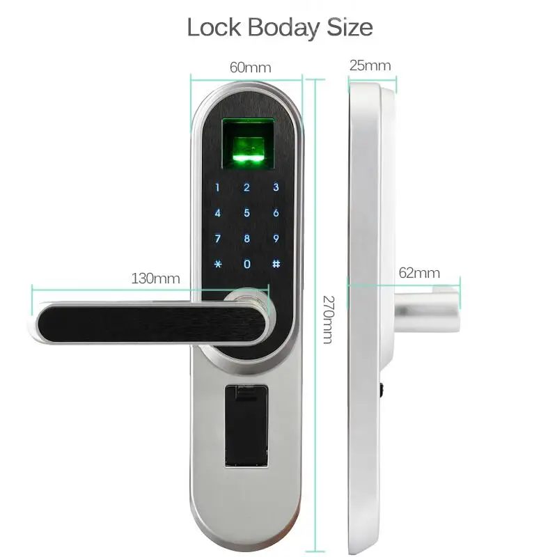 2019 Fingerprint Smart Door Lock, Code, Touch Screen Digital Password Biometric Electronic Lock Key for Home Office lk01