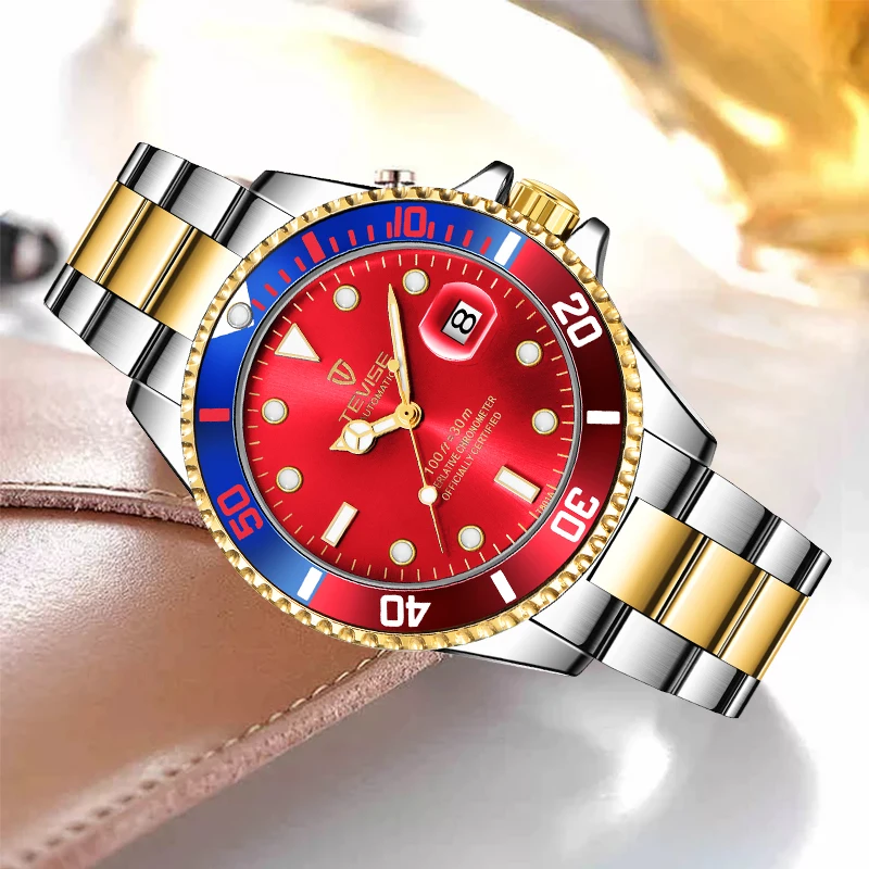 TEVISE мужские часы лучший бренд класса люкс Relojes Para Hombre кварцевые часы из нержавеющей стали ремешок отображение даты водонепроницаемые наручные часы