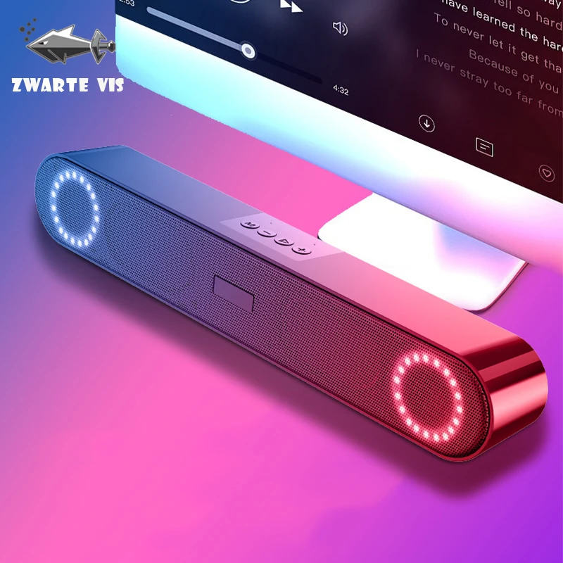 

Strip Wireless Bluetooth Speaker Button Adjustment H Ome Office Conference Radio Audio Mobile Phone Subwoofer Bluetooth Speaker