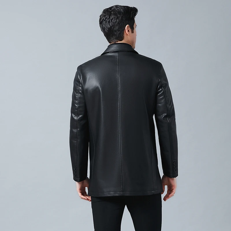 8XL 6XL 5XL Autumn Winter Leather Clothing Genuine leather Fashion BUSINESS Casual jacket Man Slim wind coat Men Tops OUTERWEAR