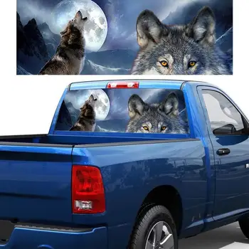

S-224 Wolf Tribe Totem/Grim Reaper Skeleton Rear Window Glass Car Sticker Suv Car Pickup Personality Modified Car Sticker