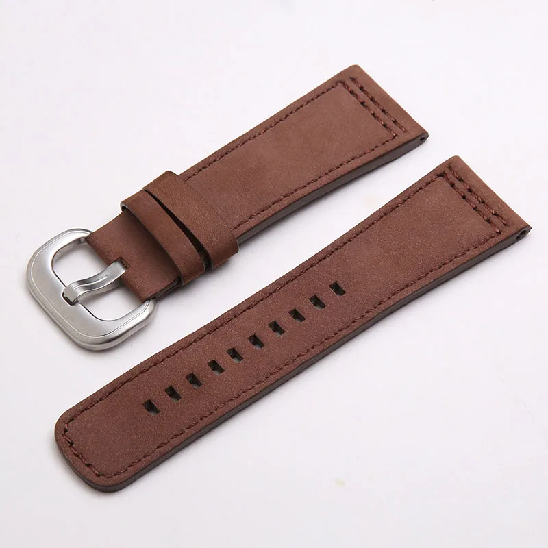 28mm Genuine Cow Leather Real Calf Leather Handmade Watchband Straps For Seven Friday Brown Black Wrist Bracelet Men Women Belt - Цвет ремешка: 2