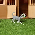 Pinstripe black cat