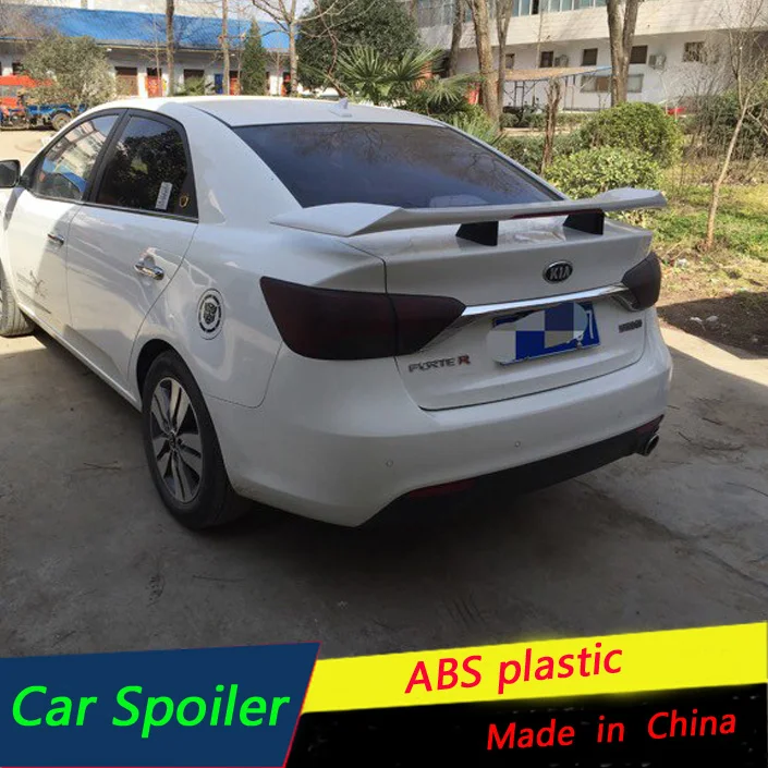 For Kia Forte Spoiler 2010/11/12/13/15 With Led light ABS Material Car