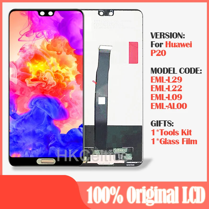 5,8 ''lcd для huawei P20 lcd экран кодирующий преобразователь сенсорного экрана в сборе EML L29 L22 L09 AL00 для huawei P20 lcd запасные части