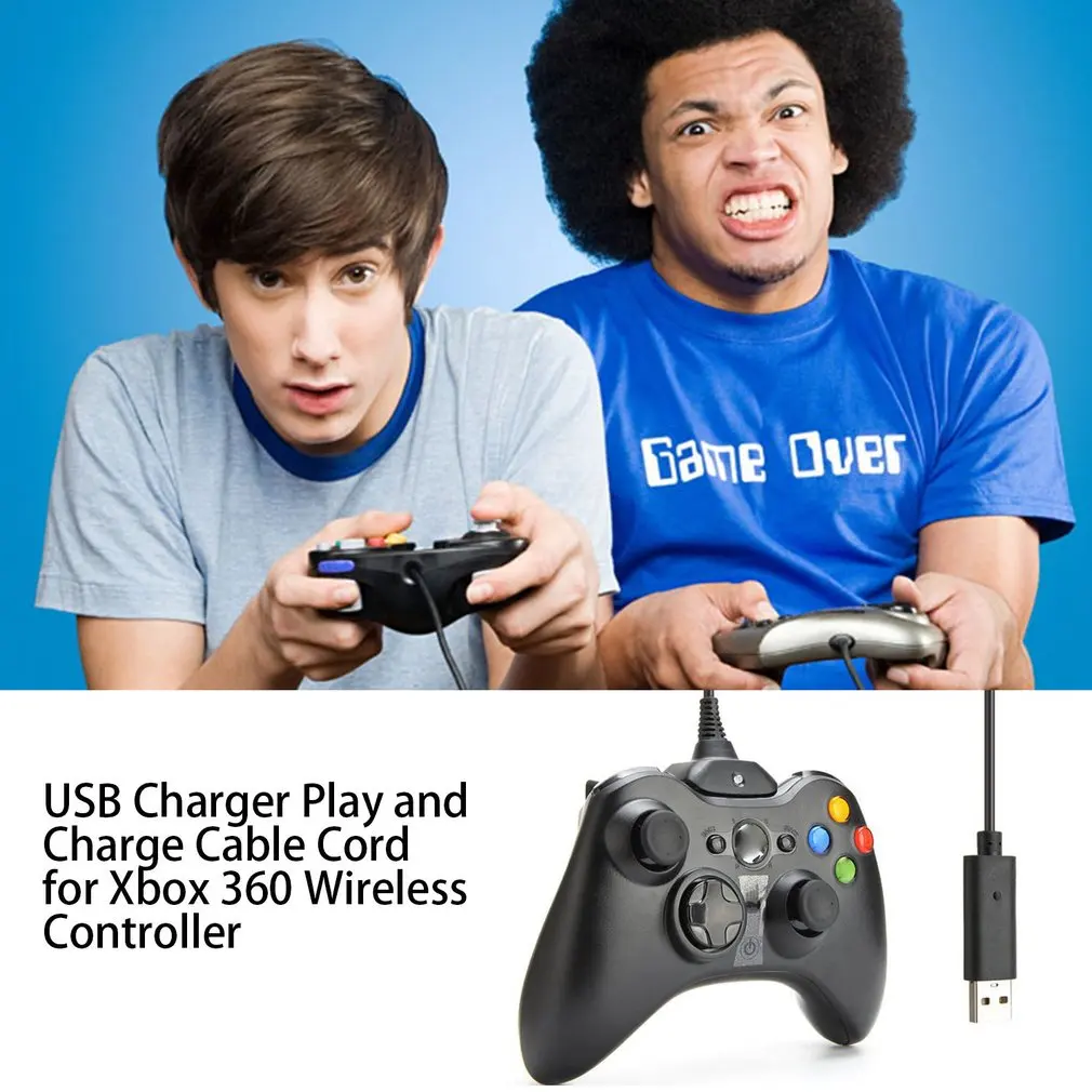1,5 м usb кабель для зарядки для Xbox 360 беспроводной игровой контроллер игровой зарядный кабель для зарядки шнур высококачественный игровой аксессуар