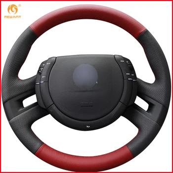 

MEWANT Black Red Genuine Leather Car Steering Wheel Cover for Citroen C4 Picasso 2007-2013 Interior Accessories Parts