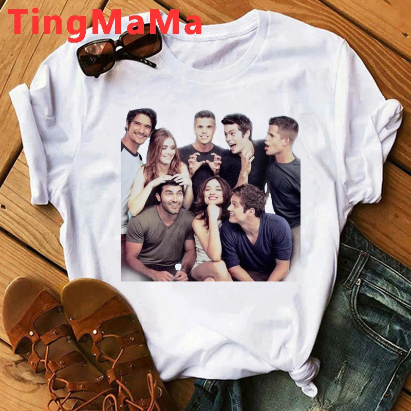 Фото Kawaii фильм прочный Чехол Teen Wolf футболка для женщин Stilinski 24 Lahey McCall Графический летние футболки топы для девочек и мальчиков, с рисунком из мультфильма, модная женская футболка №5