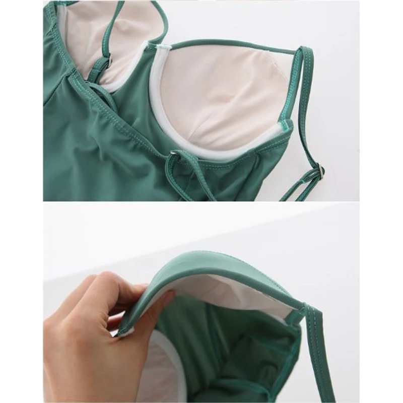 Танкини бикини женский купальник пуш ап Раздельный корейский Сексуальная