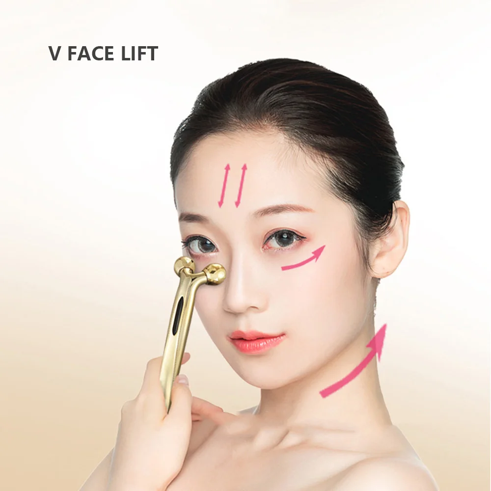 

Metal+ABS Massage Instrument 360 Rotate Roller Massager 3D Face lift Roller Massager Y Shape For Face Lifting Wrinkle Remover