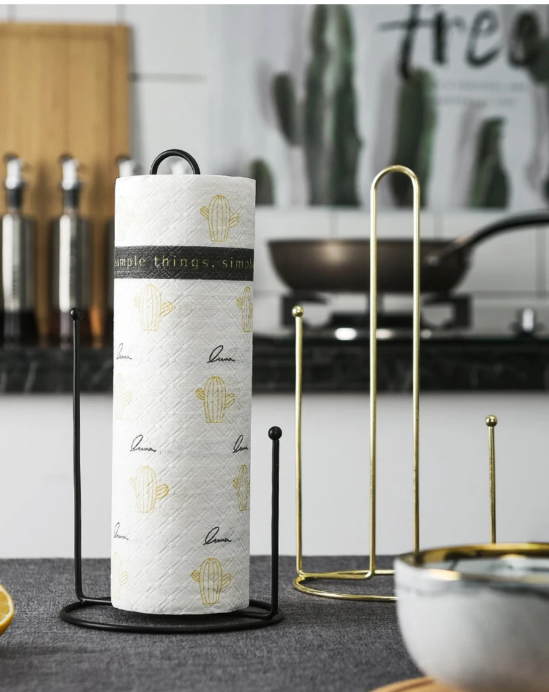 Минималистичный кухонный вертикальный кованый держатель для бумажных полотенец домашний обеденный стол держатель рулона бумажное полотенце вращающаяся стойка для хранения