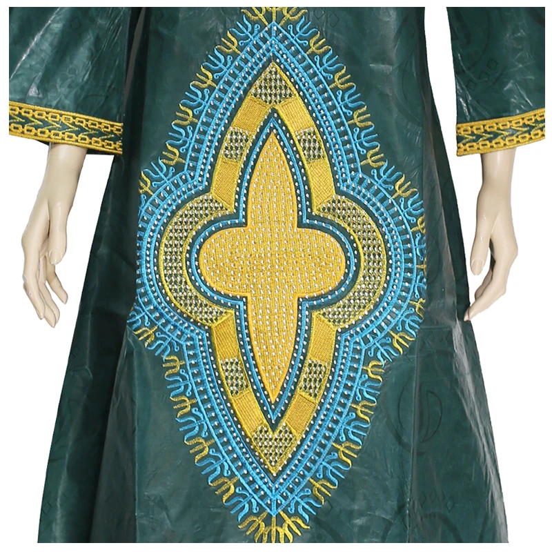 H& D Bazin Riche Dashiki Платье женское плюс размер макси платья вышивка узор с камнями Анкара женская одежда новое поступление