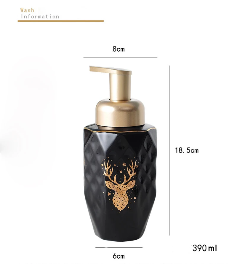 Пенящийся диспенсер для мыла, керамический Ручной Кухонный Контейнер для мыла, гель для душа, бутылка для ванной комнаты, держатель для шампуня, бутылка для мыла и муссов