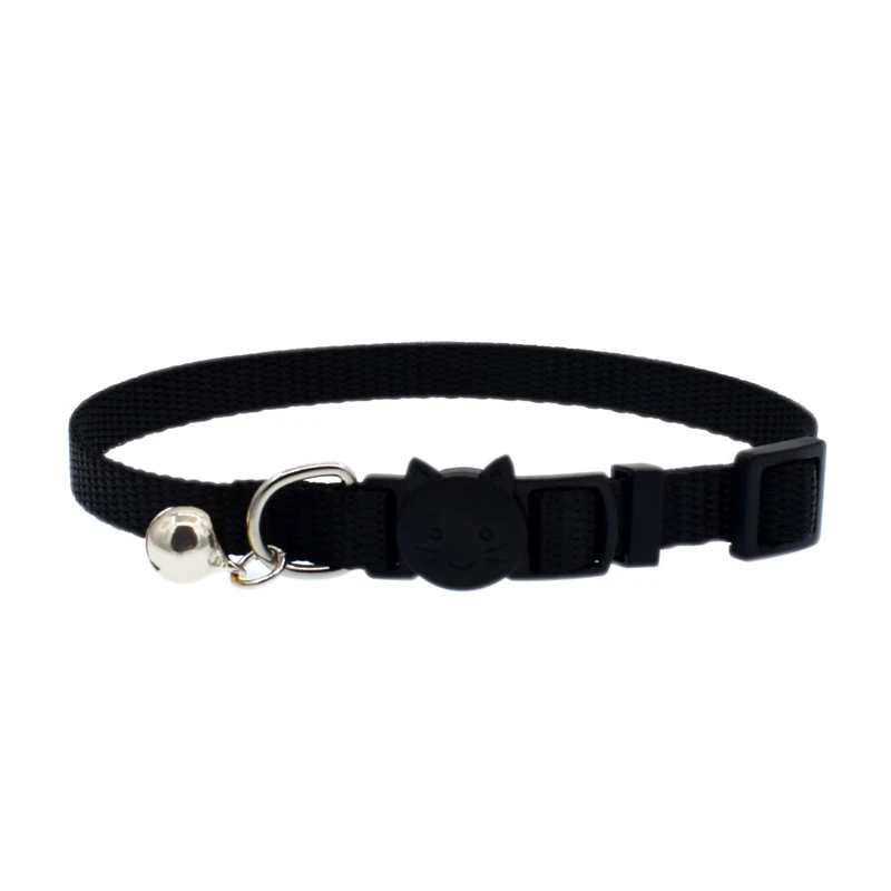 Cat Collar With Bell Safety Buckle Kitten Small Dogs Cats Adjustable Nylon Collars Pet Supplies E2S Cat Collar With Bell Safety Buckle Kitten Small Dogs Cats Adjustable Nylon Collars Pet Supplies E2S