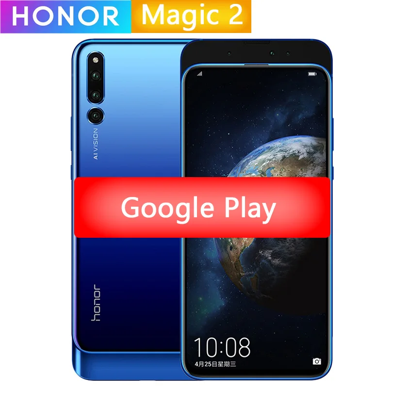 

Honor Magic 2 Smartphone Android 9.0 kirin 980 Octa Core FingerPrint ID AI camera 6.39 inch 6*Cameras 3500 mAh Cell Phone
