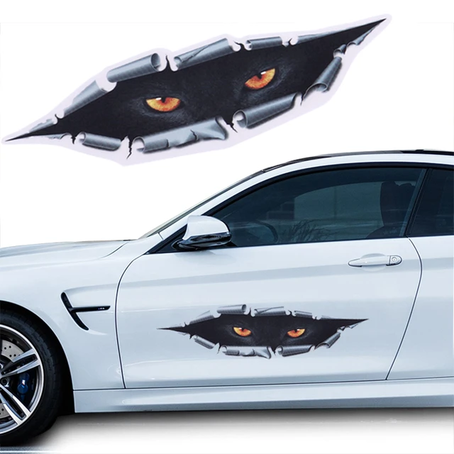 5*17cm Peeking Cat Car Sticker Waterproof Peeking Monster Eye ...