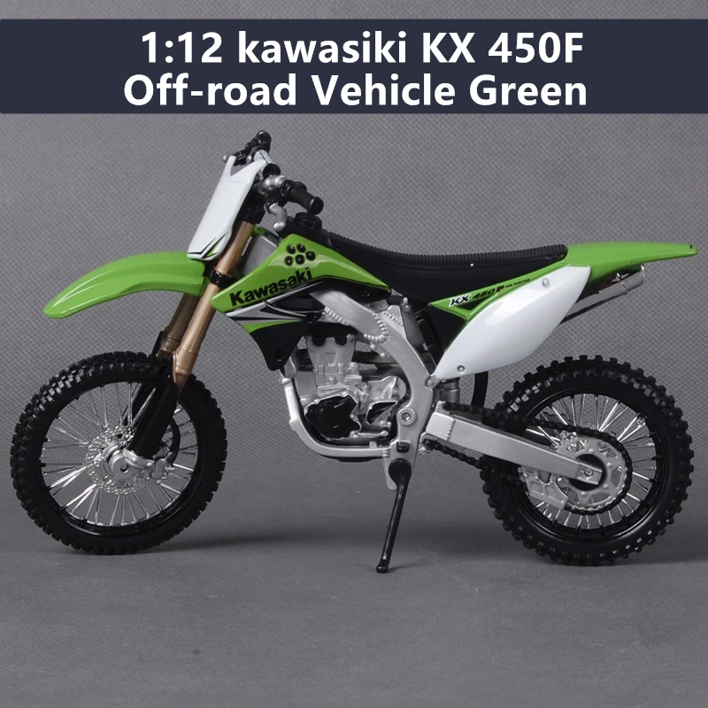 Maisto 1:12 Kawasaki Ninja simulation скремблер моделирование сплав мотокросса серии авторизованный игрушечный мотоцикл автомобиль Коллекционирование подарки - Цвет: Kawasaki KX450F