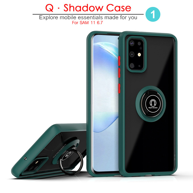 Protection Case For Samsung A40 A50 A51 A71 S20 Ultra S10 Plus Magnetic Ring Bracket Holder Luxury Shockproof Full Cover