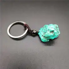 Прямая Чистый натуральный бирюзовый кулон брелок руды энергии каменный брелок 1 шт