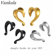 Ванкула, Новое поступление, серьги из нержавеющей стали, крючки для ушей, для подвесных сережек, пробки, туннели, ювелирные изделия для тела, 8 мм, 12 мм, 16 мм